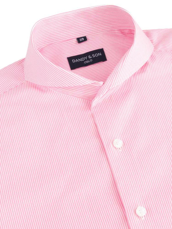 Extreme Cutaway Pink Striped Shirt