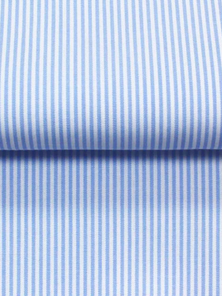 Classic Chic Blue Stripe Fabric Blue White Striped Cotton 