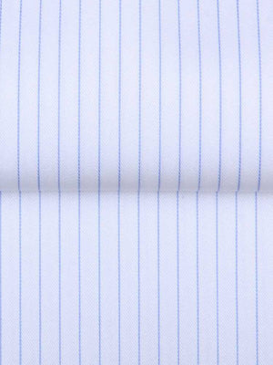Satin Lining - Stripes White Light Blue