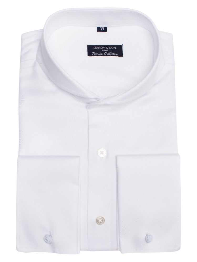 Extreme Cutaway White Premium DANDY French Weave - & SON Shirt Cuff